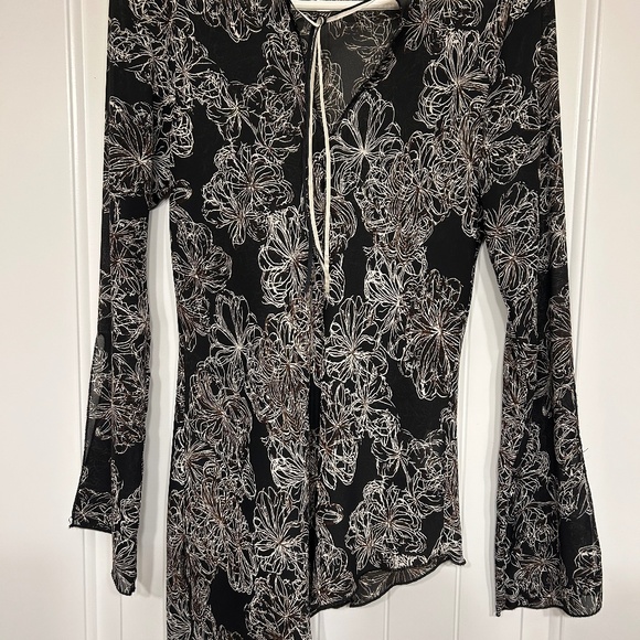 Vintage black and white blouse - Picture 1 of 4